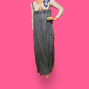 Casual Blue Denim Women's Overalls